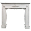 Luckywind Home Decor French Style Rustic Indoor Decorative Fireplace Surround Shabby Chic Distressed White Wood Mantel Shelf Manufacturer