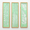Nordic Living Room Wood Framed Metal Carved Wall Panel Leaf Plant Luxury Wall Art Home Decoration Items Wall Hanging Art Decor