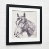 Customized Wholesale Natural Rustic Wooden Frame Canvas Painting Wooden Horse Wall decor For Living room