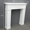 Luckywind Modern White Wood MDF Fireplace Mantel, Surround Mantels for Fireplace With Decorative Pattern Interior