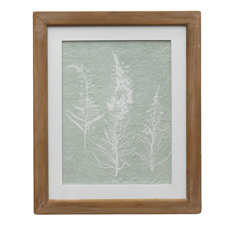 Customization Framed Gallery Printable Wall Art Green and White Prints Wall Art Leaves and Flower Wall Art Print for Living Room