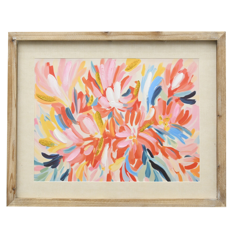 Classic Hand-Painted Abstract Flower Decorative Oil Print Painting Colorful Art Poster Wall Decor Canvas Paintings and Wall Art