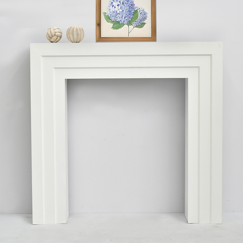 Luckywind New Design Antique Modern Indoor White Fireplace Surround Fire Place Solid Wood MDF Fireplace Mantel Surround