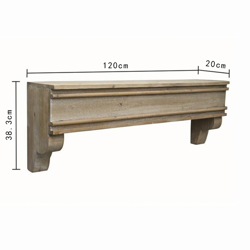 Home Decor Handmade French Style Wooden Fireplace Floating Mantel Shelf Modern Farmhouse Wood Mantels for Over Fireplace