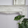 Luckywind Home Decor French Style Rustic Indoor Decorative Fireplace Surround Shabby Chic Distressed White Wood Mantel Shelf Manufacturer