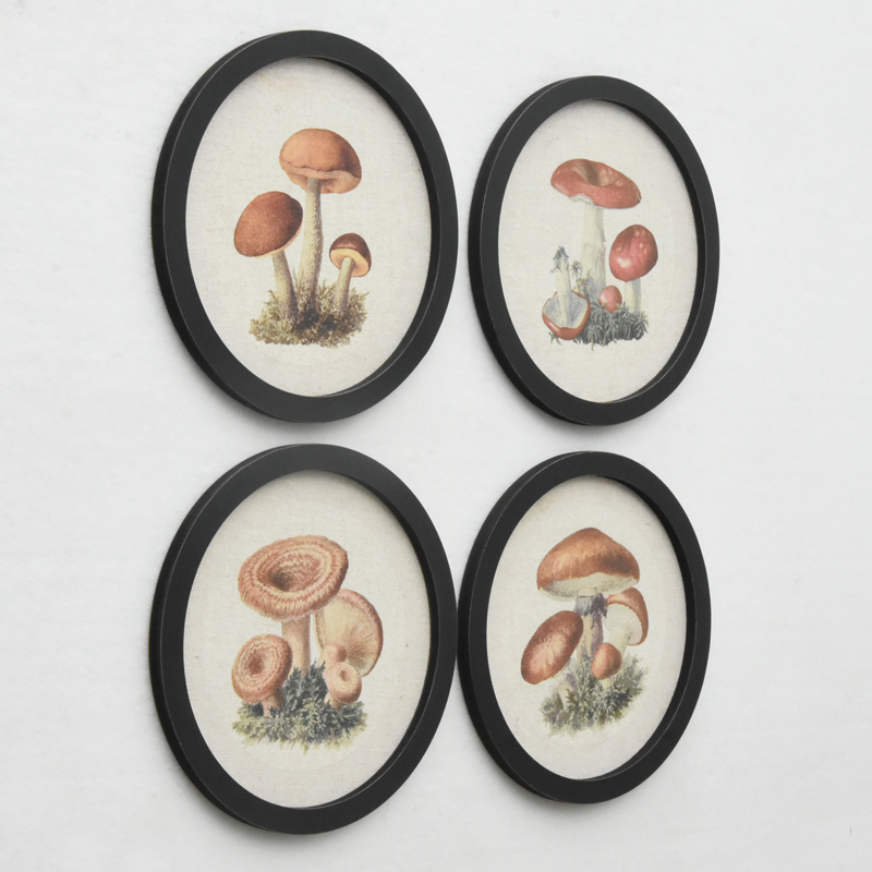  Farmhouse living Room Decor Light luxury Retro Mushroom Painting Wall Art for Home Decor Mushroom Aesthetic Hanging Wall Art