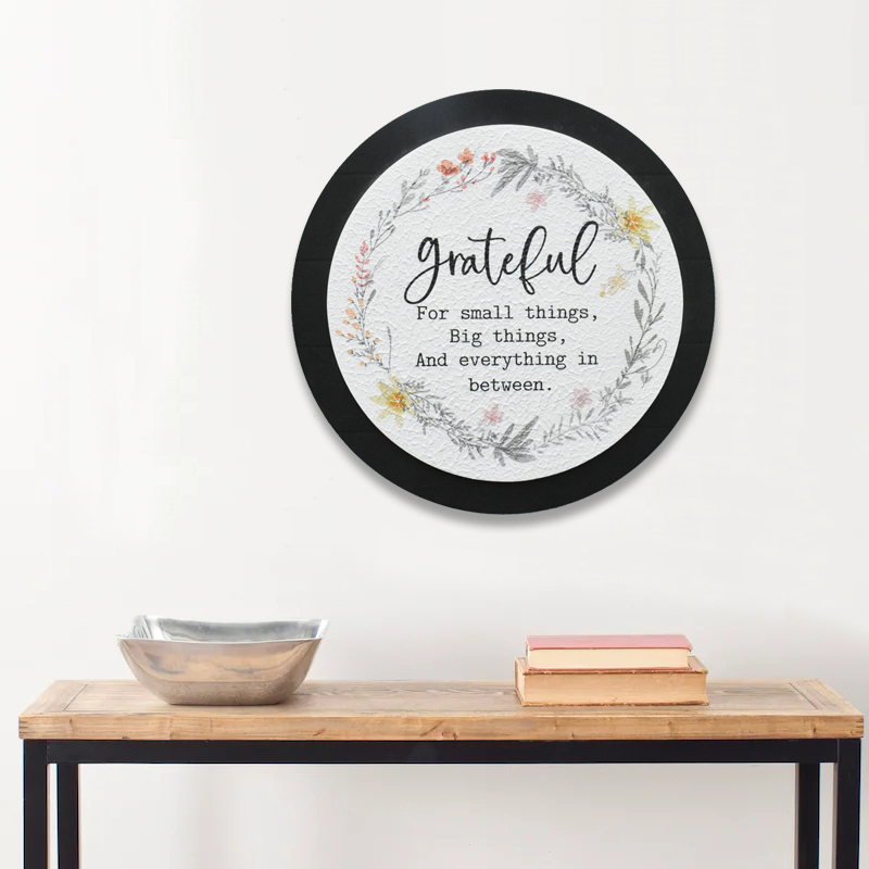 Grateful for Small Things Big Things And Everything in between Black Framed Wall Plaque