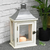 Rustic White Wooden Hurricane Candle Lantern for Wedding Or Wall Hanging, Solid Wood Lantern Wedding Table Centerpieces 